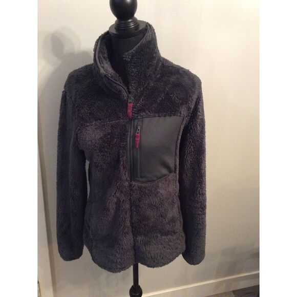 Columbia Sherpa Fleece Womans Jacket Size Medium Black - Picture 1 of 7